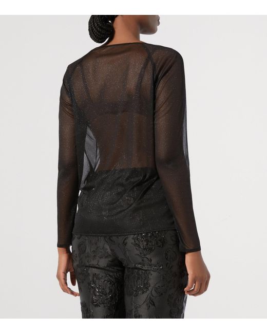 Marina Rinaldi Black Sheer Giudy Blouse