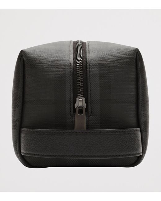 Burberry Black City Check Zip Pouch for men