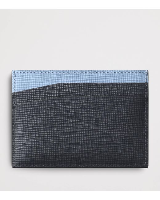 Cartier Blue Leather Losange Two-Tone Bifold Card Holder for men