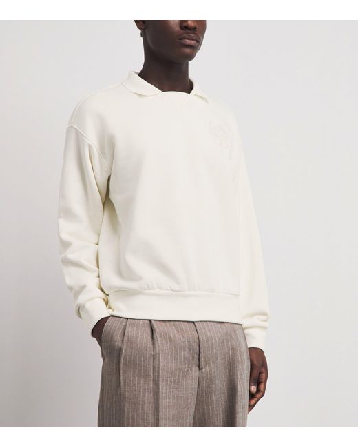 Ralph Lauren White X Wimbledon Fleece Sweatshirt for men