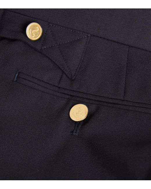 Thom Browne Black Wool Backstrap Tailored Trousers for men
