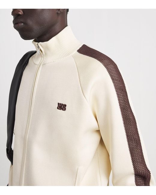 Wales Bonner Natural Knitted Tide Track Jacket for men