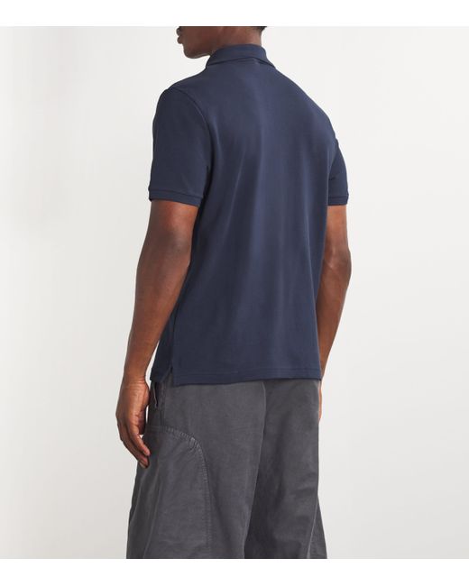 Moose Knuckles Blue Logo Polo Shirt for men