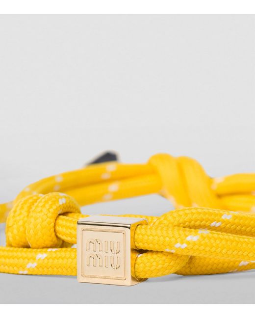 Miu Miu Yellow Cord Bracelet