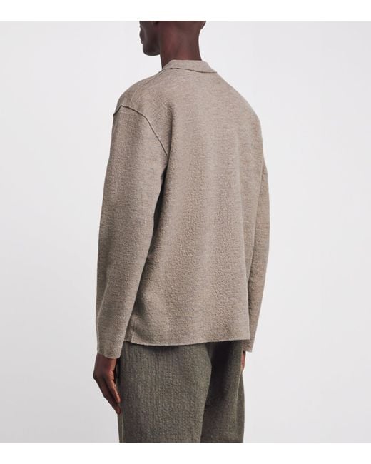 NN07 Brown Merino Wool Jonas Overshirt for men