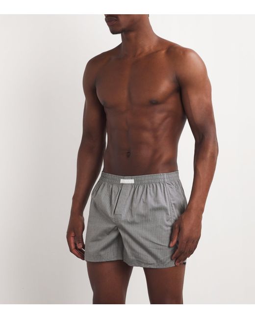 Falke Gray Cotton Boxer Shorts for men