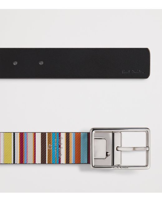 Paul Smith Black Leather Reversible Belt for men