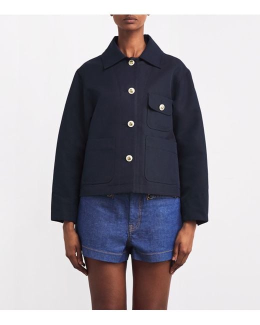 Sandro Blue Cropped Jacket