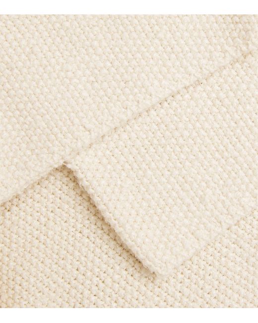 Eskandar White Linen-silk Long Sweater
