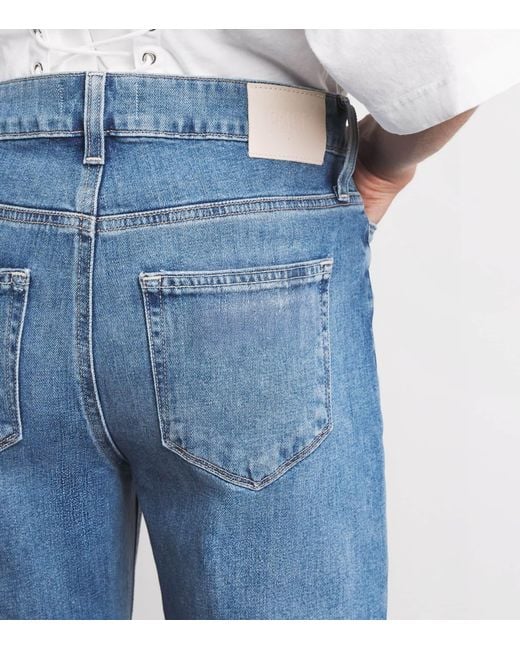 PAIGE Blue Leenah Wide-Leg Jeans