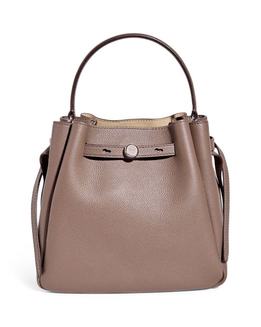 Tory Burch Gray Leather Romy Bucket Bag