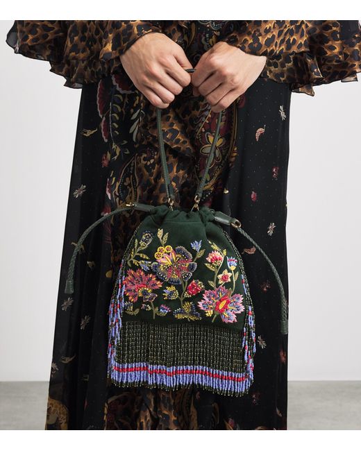 Etro Black Beaded Kalispera Shoulder Bag