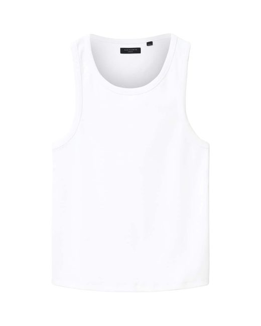 AllSaints White Organic Cotton Axel Vest for men