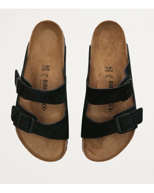 Birkenstock Black Suede Arizona Sandals for men