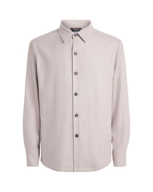 Colombo Pink Wool-Blend Overshirt for men