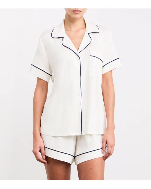 Eberjey White Gisele Shorts Pyjama Set