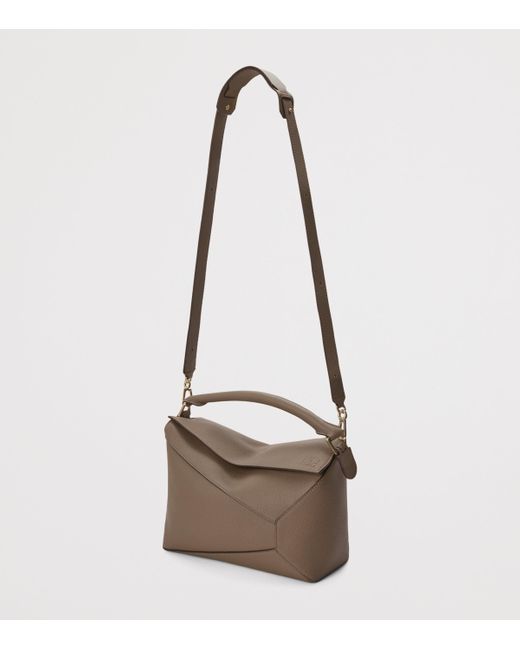 Loewe Metallic Medium Leather Puzzle Edge Top-Handle Bag