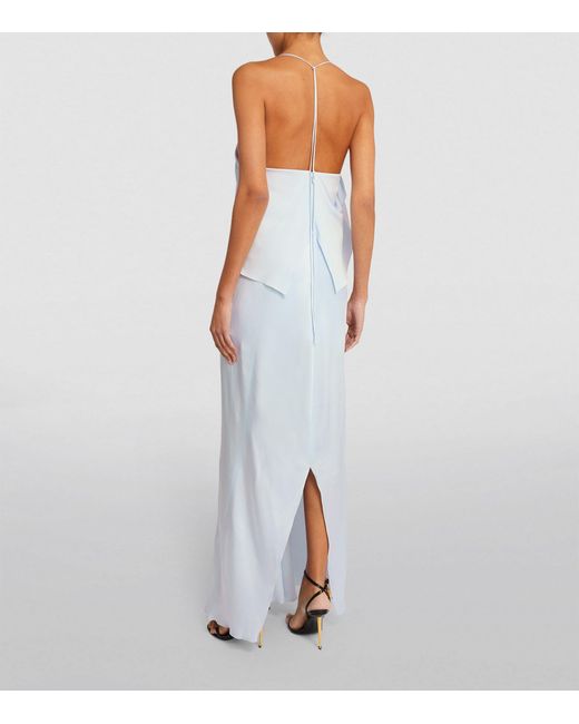 Victoria Beckham White Frame-detail Cut-out Maxi Dress