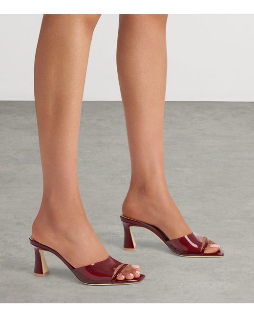 Malone Souliers Pink Patent Leather Roxanne Heeled Mules 70