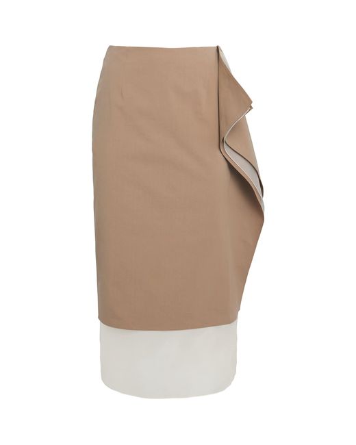 Voranida Natural Cotton Layered Midi Skirt