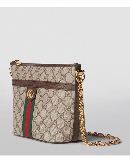 Gucci Gray Mini Gg Ophidia Shoulder Bag
