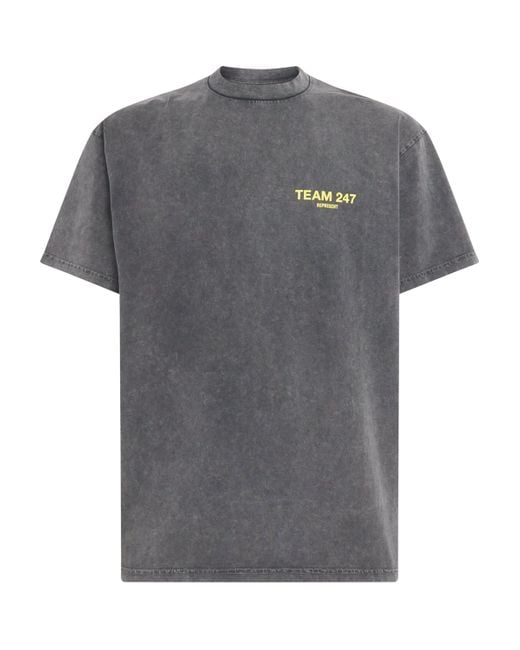 REPRESENT 247 Gray Oversized Team 247 T-Shirt for men
