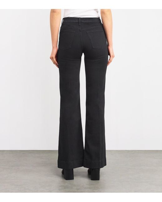 7 For All Mankind Black Modern Dojo Soho Flared Jeans