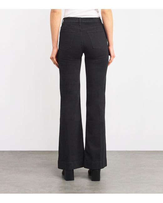 7 For All Mankind Black Modern Dojo Soho Flared Jeans