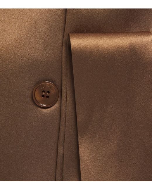 Joseph Brown Silk Satin Archer Jacket