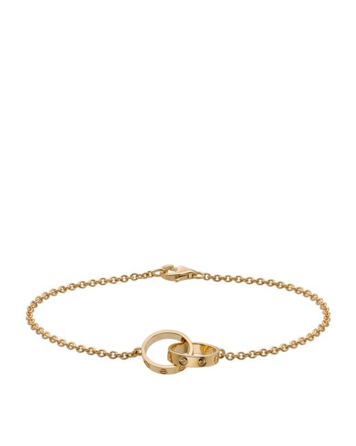 Cartier Metallic Rose Gold Love Chain Bracelet