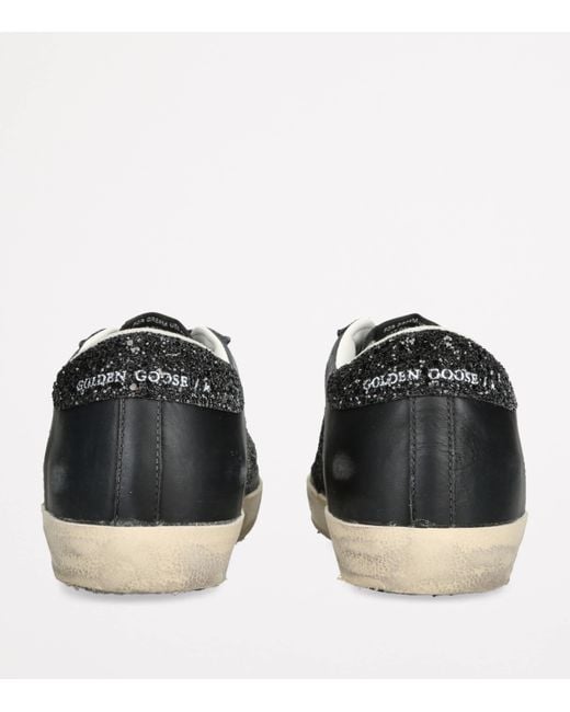 Golden Goose Deluxe Brand Black Glitter Super Star Low-Top Sneakers