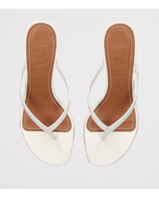 Staud White Freja Kitten Heel Sandals 60