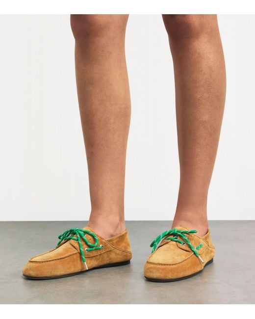 Sandro Brown Suede Boat Shoes