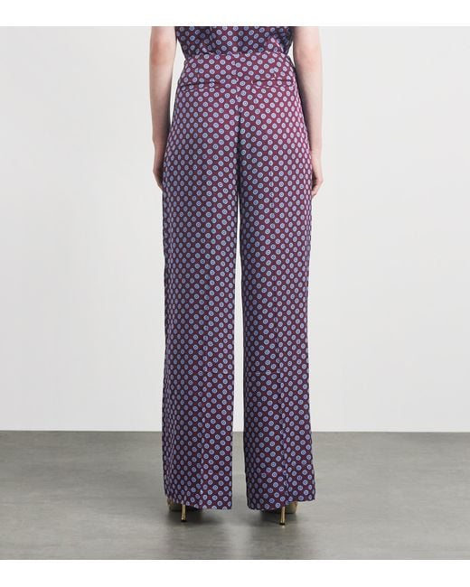 Claudie Pierlot Purple Satin Printed Shirt