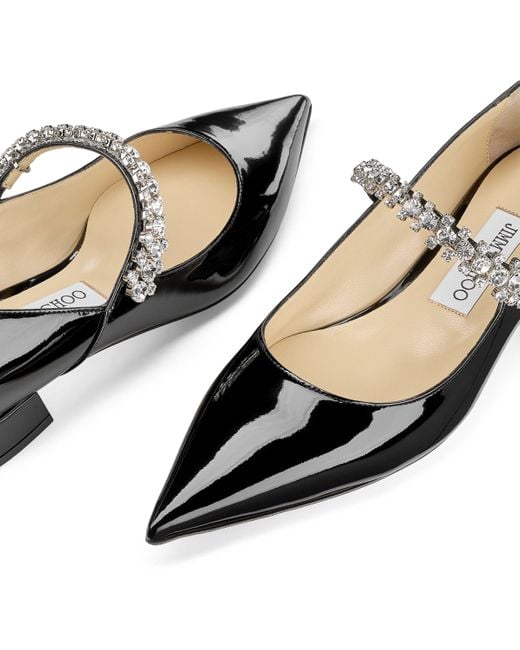 Jimmy Choo Black Bing 25 Patent Leather Ballet Flats