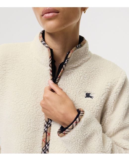 Burberry Natural Wool-Blend Fleece Jacket