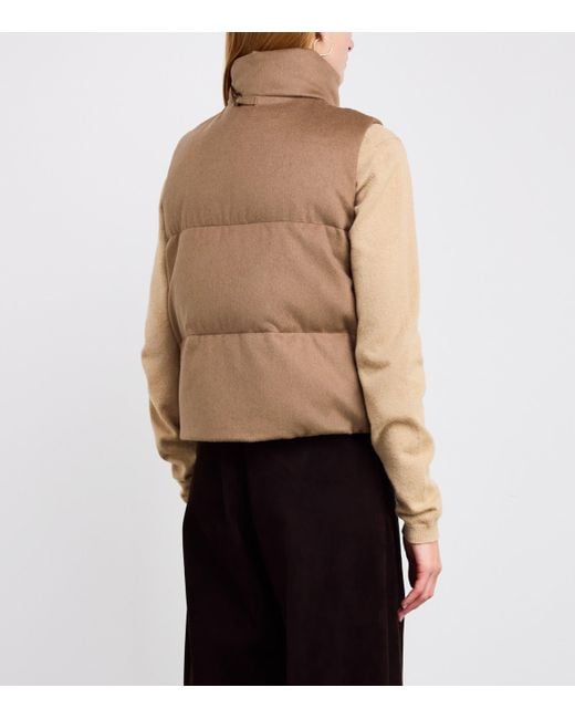 Max Mara Brown The Cube Quilted Gilet