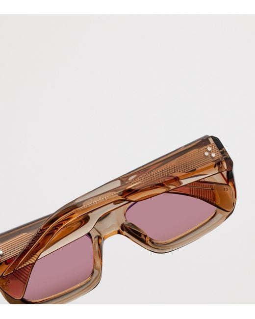 Jacques Marie Mage Pink Vito Rectangle Sunglasses