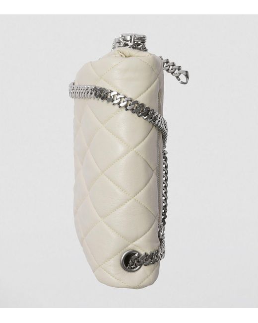 Burberry White Quilted Shield Lock Bag
