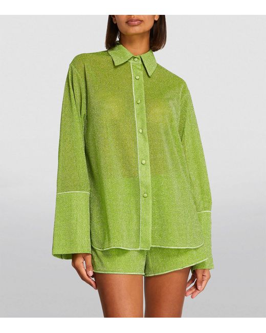 Oseree Green Lumière Long Shirt