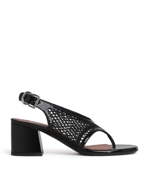 Alaïa Black Fishnet Sandals 55
