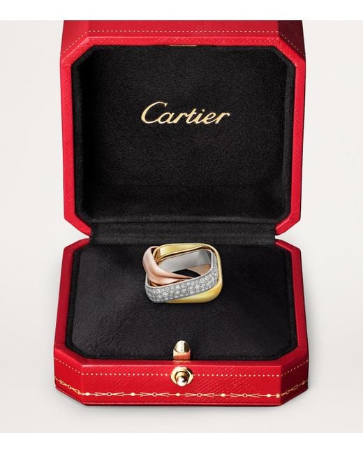 Cartier Metallic And Diamond Trinity Ring