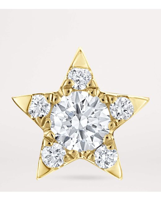 Maria Tash Metallic Diamond Star Threaded Stud Earring