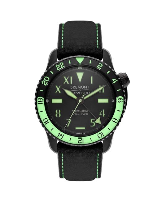 Bremont Green X Bamford Stainless Steel Aurora Watch 43mm for men