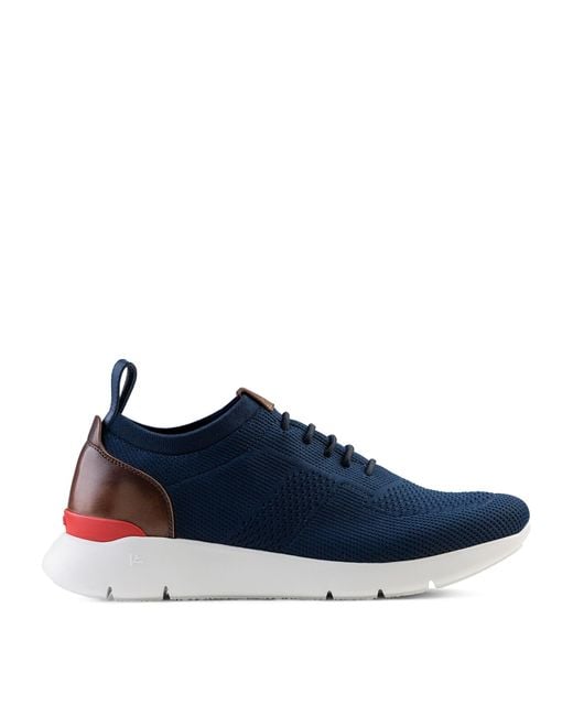 Isaia Blue Cotton Sneakers for men