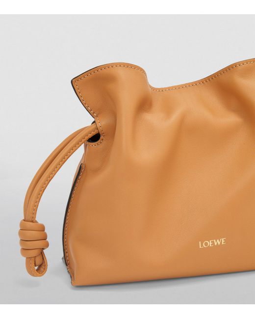 Loewe Brown Mini Leather Flamenco Purse