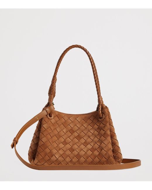 Bottega Veneta Brown Leather Parachute Shoulder Bag