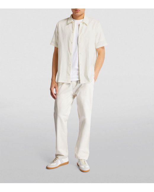 Samsøe & Samsøe White Avan Short-sleeve Shirt for men