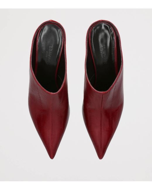 Le Monde Beryl Red Patent Leather Lou Heeled Mules 50