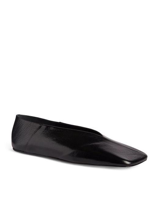 jil sander square toe flats